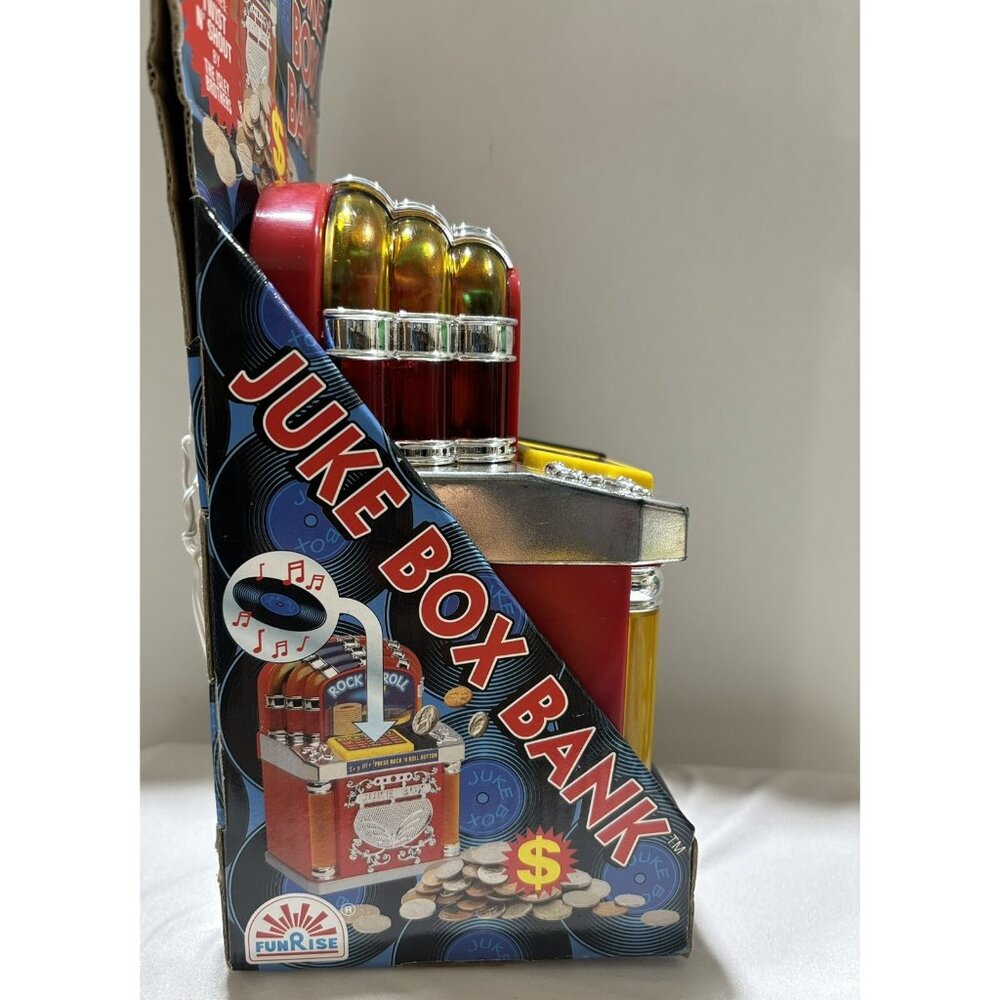 FUNRISE TOY ROCK-N-ROLL MUSICAL JUKEBOX BANK.UNOPENED NEW RARE - Picture 4 of 6
